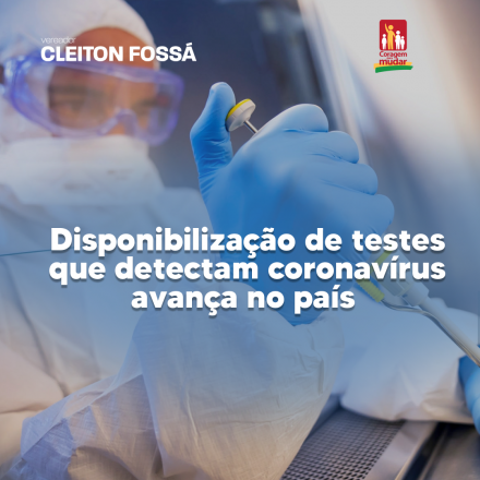 Cleiton Foss        Diante do cenário da pandemia do coronavírus, o diagnóstico dos casos através de testes, faz-se necessário principalmente, porque desta forma, se identifica onde o...