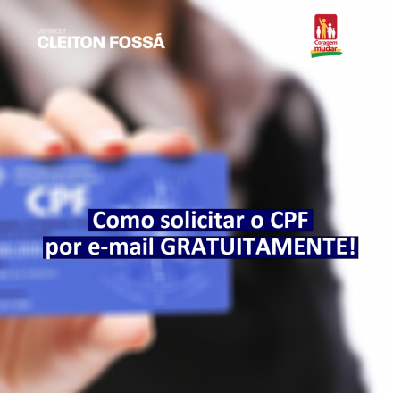 Cleiton Fossá A partir desta terça-feira (14) os cidadãos aptos a receber o auxílio emergencial de R$ 600, poderão emitir o Cadastro de Pessoas Físicas (CPF) por e-mail, sem custos. ...