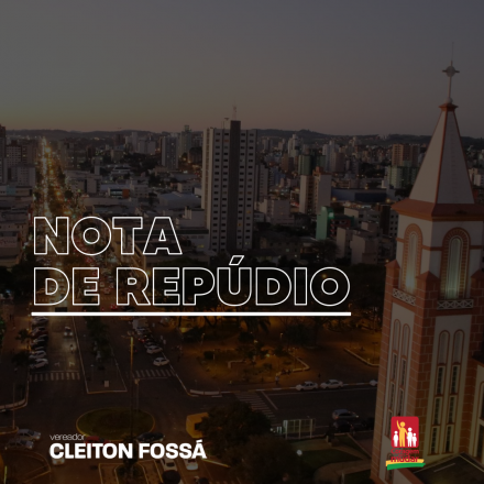Cleiton Fossá O vereador Cleiton Fossá repudia o comentário na rede social do humorista Léo Lins, que sugere a liberação da quarentena para cidades sem importância, entre elas,...