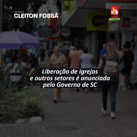Cleiton Fossá O Governo do Estado de Santa Catarina anunciou durante a coletiva de imprensa desta segunda-feira, dia 20, novas medidas de flexibilização. Através da...