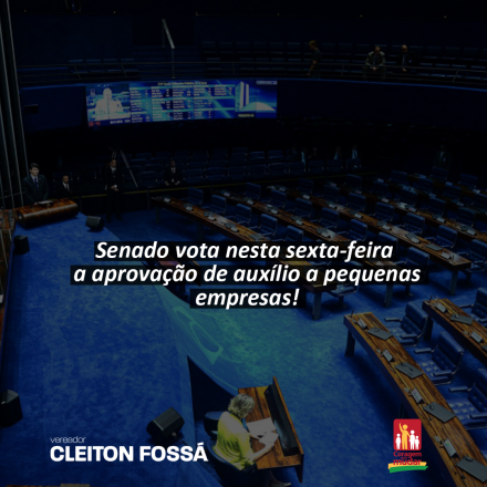 Cleiton Foss        Projeto de Lei nº 1.282/2020 que concede linha de crédito especial a pequenas e microempresas aprovado na Câmara dos Deputados na noite de quarta-feira (22) é votado nesta sexta...