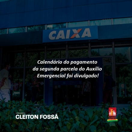 Cleiton Fossá A partir de segunda-feira (18) a segunda parcela do auxílio emergencial de R$ 600,00 será paga aos beneficiários. As parcelas serão pagas até o dia 13 de junho deste ano. Os...