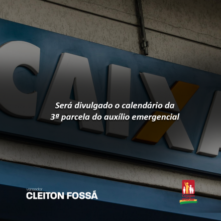 Cleiton Fossá A Caixa anunciou que o calendário de pagamento da terceira parcela do Auxílio Emergencial logo será liberado. Segundo o Ministério da Cidadania, o material será semelhante ao...