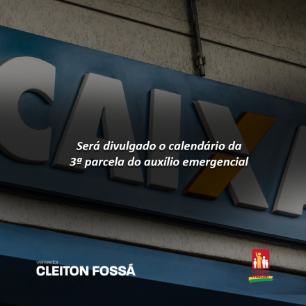 Cleiton Foss A Caixa anunciou que o calendário de pagamento da terceira parcela do Auxílio Emergencial logo será liberado.   Segundo o Ministério da Cidadania, o material será semelhante ao...