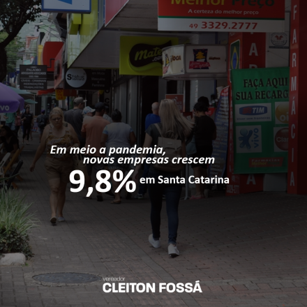 Cleiton Foss Apesar da pandemia que atinge milhões de pessoas ao redor do mundo, em Santa Catarina, os empreendedores seguem com a confiança em alta. De acordo com um levantamento da Junta Comercial do Estado de Santa...