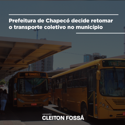 Cleiton Fossá A partir desta segunda-feira, 22, o transporte coletivo urbano volta a sua atuação em caráter especial, no município de Chapecó. A decisão foi tomada em conjunto, segundo a Prefeitura...