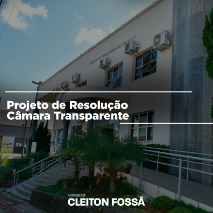 Cleiton Fossá Ser transparente, no caso do Poder Legislativo, implica diretamente na divulgação do processo legislativo, dos atos e ações realizadas. É também, a possibilidade de dar ao...