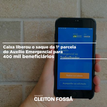 Cleiton Foss Nesta segunda-feira, 6, a Caixa Econômica Federal liberou os saques da primeira parcela do auxílio emergencial de R$ 600 para 400 mil beneficiários nascidos em janeiro. Os pagamentos ocorrem até o...