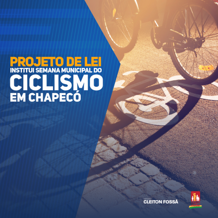 Cleiton Foss Mais saúde, mobilidade urbana, cuidado com o meio ambiente e qualidade de vida para os chapecoenses. Com o Projeto de Lei 9/2020, de autoria de Cleiton Fossá, a ideia é instituir a Semana Municipal do...