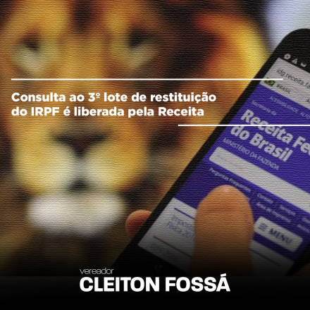 Cleiton Fossá Nesta sexta-feira, 24, foi liberado, a consulta ao terceiro lote de restituição do Imposto de Renda da Pessoa Física (IRPF) 2020. As consultas liberadas este ano, são relativas ao ano de 2019. Ao...